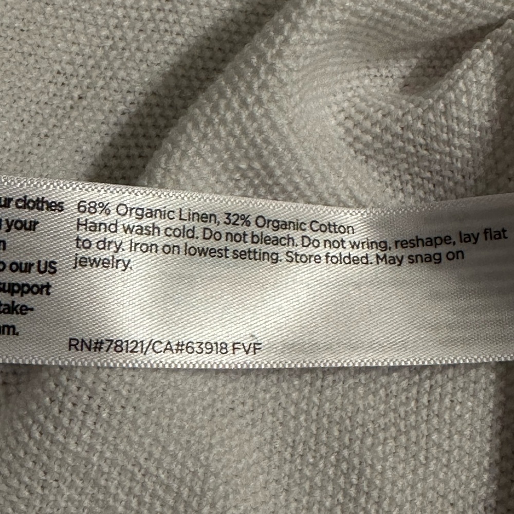NWT  Eileen Fisher Organic Linen Blend Open Front Cardigan - Picture 7 of 12